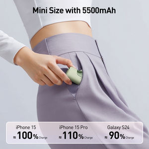 ガジェット小型巨大パワー安全バッテリー22.5W高速充電パワーバンク5500mahポータブル充電器USBプラグ付き - Product Image 5