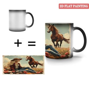 Frosted Black <b>Ceramic</b> <b>Mug</b> 11oz Heat Color Changing Custom Print Cup Novelty Shop Best Selling - Product Image 4