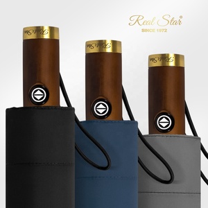 <span class=keywords><strong>Parapluie</strong></span> pliant automatique de <span class=keywords><strong>luxe</strong></span> pour <span class=keywords><strong>homme</strong></span>, marque Real Star, manche en bois de haute qualité, personnalisable - Product Image 3