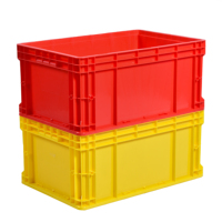 Caisse de rangement en plastique solide pour déménagement, robuste et empilable, idéale pour les hubs de livraison