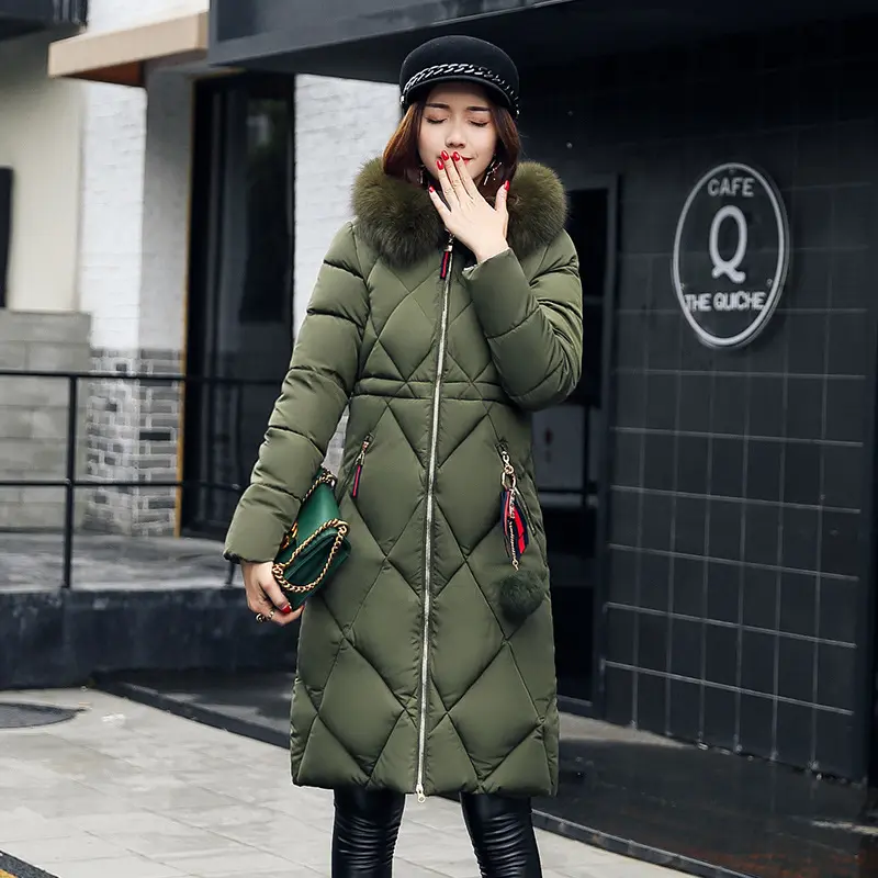 2021 модное женское зимнее пальто, длинная приталенная утепленная куртка, пуховик с хлопковой подкладкой, верхняя одежда, парки