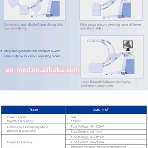 Système de radiographie numérique mobile FPD C-arm à positionnement rapide et haute efficacité, appareil de radiographie portable CMX-118F - Product Image 5