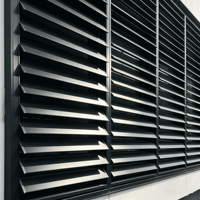Volets battants robustes et écologiques en alliage d'aluminium moderne pour l'enveloppe des bâtiments résidentiels et commerciaux avec garantie de 5 ans