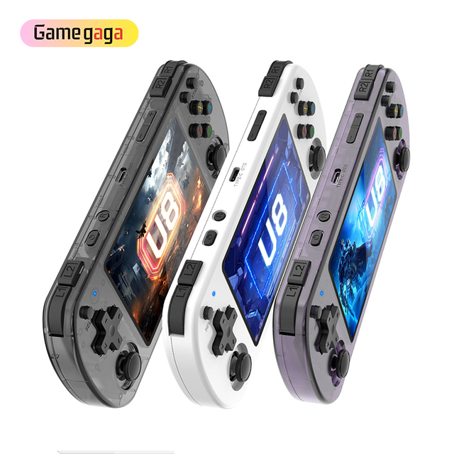Gamegaga U8 Handheld Game Console Family Retro Video Gaming Open-Source 64G 15000+ Games 1.5GHz 1GB RAM Linux