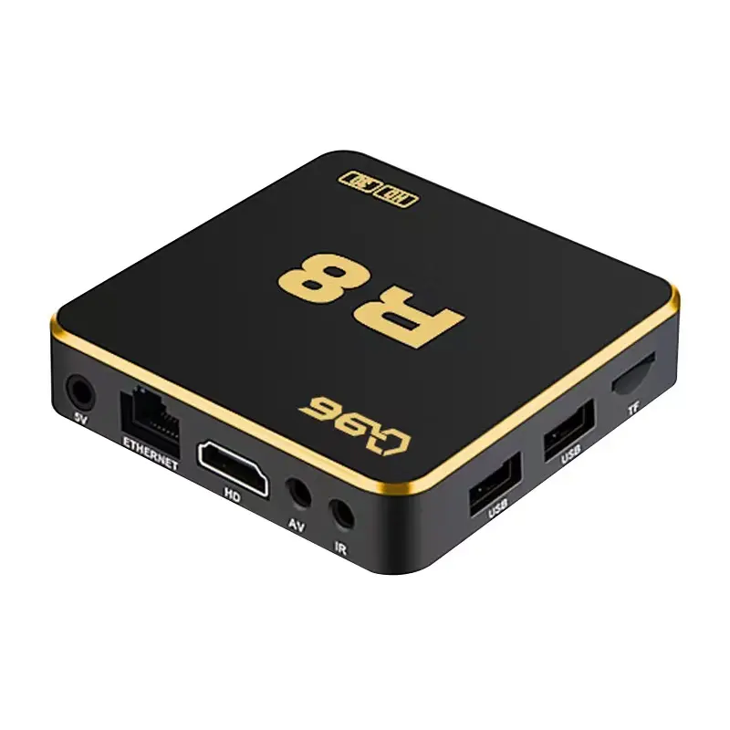 2024 Q96 R8 tv box Android 10 smart H313 Quad Core 2.4G/5G WiFi HDR10 4K 8K lecteur multimédia 4GB 32GB 2 + 16GB 4G/5G téléviseur-boîte supérieure