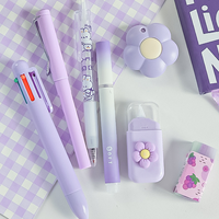 Ensemble de papeterie 7 pièces, fournitures de bureau et scolaires, cadeau promotionnel, cadeau de festival, cadeau d'événement pour le travail/les études