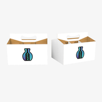 Caja de cartón personalizada para latas de cerveza con separador e inserto, asa portátil, para paquetes de cuatro o seis latas