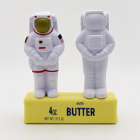 Jouet Squishy Personnalisé en Mousse PU à Remontée Lente, Mignon Astronaute en Forme de Beurre, Jouet Anti-Stress Doux, Jouet de Décompression Fidget