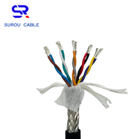 Câble de signal blindé torsadé à paire unique hautement flexible PMS 2464 22AWG 10 conducteurs, câble d'encodeur, câble pour équipement d'automatisation