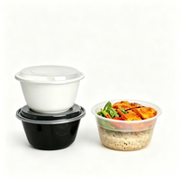 Bol en plastique jetable écologique de qualité alimentaire TeGuan, récipient personnalisé pour salade et soupe, compatible micro-ondes, emballage pour camping et à emporter