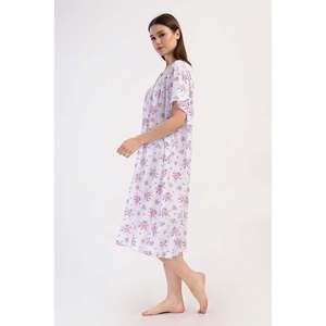 Avore Chemise de nuit en coton pour femme, grande taille, imprimé floral, vêtements de nuit, grande taille - Product Image 4