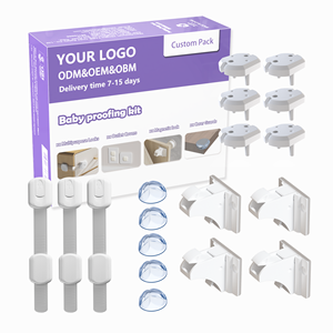 Kit de Sécurité Domestique pour Bébé: Serrures de Protection pour Meubles, Protections d'Angles, Caches Prises Électriques, Kit Anti-Bébé - Product Image 1