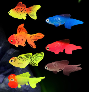 <span class=keywords><strong>Pesce</strong></span> Rosso Galleggiante Realistico Moderno e Leggero che si Illumina al Buio, Ornamento per Acquario, <span class=keywords><strong>Pesce</strong></span> Colorato in Silicone - Product Image 4