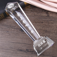 Prix du concours du trophée du cristal d'impression couleur Trophée du pilier à cinq coins