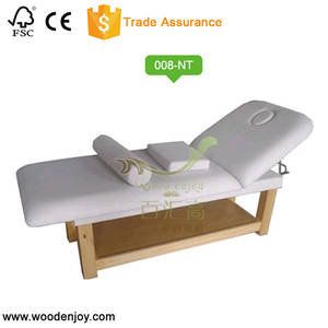 Mesa de masaje moderna de madera 008 con material PU <span class=keywords><strong>y</strong></span> PVC de altura ajustable para hoteles <span class=keywords><strong>y</strong></span> sótanos-Precio de descuento disponible - Product Image 1