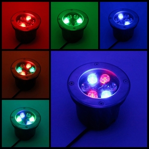 6W Rgb Led Ingegraven Licht Outdoor Dc 12V/Ac 85-265V Floor Light Led Ondergrondse licht Met 24 Belangrijke Ir Controller - Product Image 6