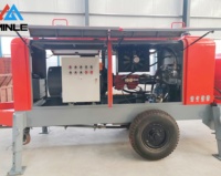 Pompe à béton électrique ultra-performante MINLE HBTS80 85m³/h 110kW Double Kawasaki/Rexroth pour la construction de grands tunnels et les grands travaux d'infrastructure