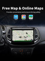 Krando 10.1'' Stereo Mobil Android untuk Jeep Compass 2016 - 2018 Head Unit Mobil Nirkabel Apple Carplay Layar Sentuh Android 15