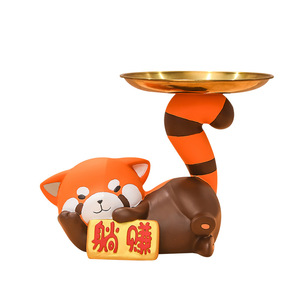 Lazy Money Panda Key Storage Resin Tabletop Ornament Feng Shui Decor Chinese New Year Gift Indoor - Product Image 5