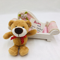 Porte-clés en peluche miniature de 10 cm en forme d'animal, personnalisé en usine, avec rembourrage en coton PP, cadeau promotionnel, pendentif en peluche pour sac