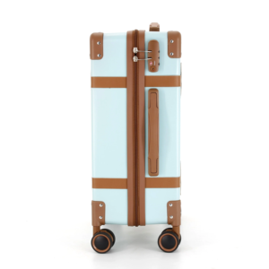 กระเป๋าเดินทางล้อลากแบบถือขึ้นเครื่องน้ำหนักเบา ราคาโรงงาน วัสดุ PC ดีไซน์วินเทจ พร้อมกระเป๋าหนังแข็ง - Product Image 5