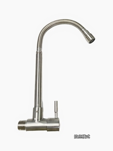 Modern Classic Single-Handle 304Stainless Steel <strong>Wall</strong>-Mounted <strong>Faucet</strong> Pull-Down Dual Function <strong>Sprayer</strong> with Side Cold Water Mixer - Product Image 6