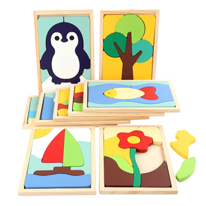 Puzzle 3D in Legno Certificati CE e CPC, Giocattoli Educativi <span class=keywords><strong>Montessori</strong></span> per Bambini, Idea Regalo - Product Image 3