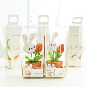 Custom Teacher's Day <b>creative</b> <b>gifts</b> handmade crochet yarn, rabbit potted plants finished products holiday company event <b>gifts</b> - Product Image 2