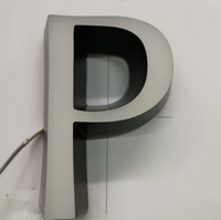 YIJIAO Enseignes personnalisées fiables en acrylique, lettres lumineuses à éclairage frontal avec bord biseauté, lettres en relief sur mesure pour l'immobilier