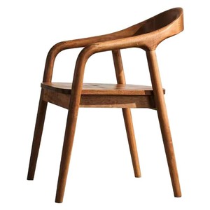 Silla de Comedor de Madera Maciza Estilo Nórdico con Respaldo, Diseño Simple para Uso Doméstico - Product Image 5