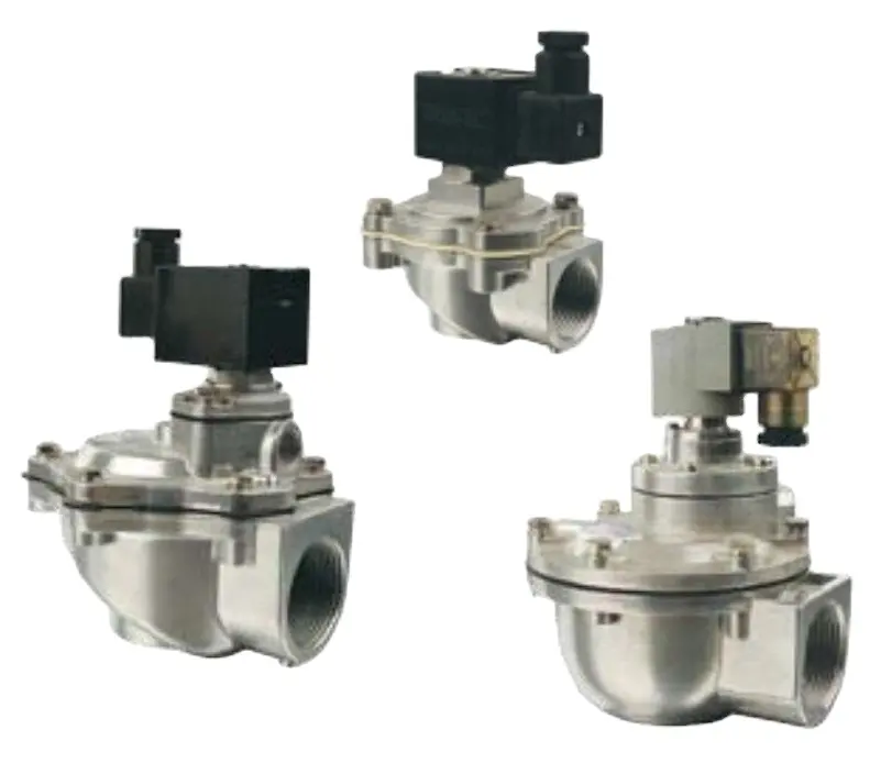 Serie MCF 2 ángulo recto tipo solenoide electromagnética pulso válvula