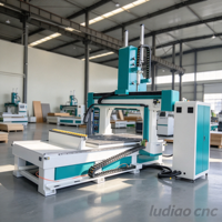 Routeur CNC 5 axes robuste 1325 de type portique pour gravure et sculpture 3D sur bois et mousse, équipement de fraisage CNC