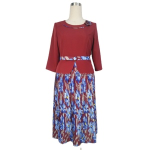 Women Clothing Business Skirt Floral Print Pleated Skirt Dress Plus Size Women Dress African Church Dress Turkish Wears - Product Image 3