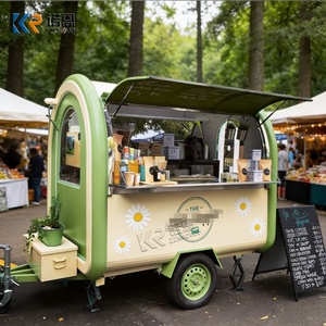 Customizable Mini Outdoor Service Cart Towable Mobile <strong>Food</strong> Truck for Coffee &amp; Ice Cream Catering Full Kitchen Equipment Included - Product Image 1