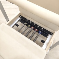 Lits de Pilates pliables portables de luxe, équipement de gym pliable, reformer en bois pliable beige