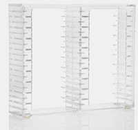 Support de cassette audio moderne en acrylique transparent en gros, unité de rangement et d'exposition pour lecteur de cassette, personnalisable