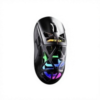 Souris de jeu ergonomique légère M7 à 6 boutons, transfrontalière, tri-mode, avec recharge sans fil, éclairage RGB et design transparent
