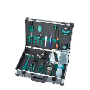 19 Stuks PK-9458 Professionele Ftth Glasvezel Tool Kit Voor Computer-Laptop Bedrijfsnetwerk Setup 5G Station Netwerk