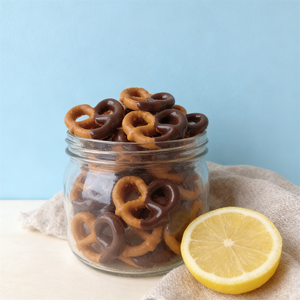 Dark Chocolate Pretzels Food Model Fake Edible Snack Display Item with Sauce Home Decor Desk Diy Joy <b>Doll</b> <b>Play</b> Photography Set - Product Image 3