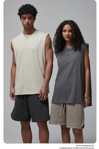 สินค้ามาใหม่สำหรับฤดูร้อน เสื้อกีฬาผู้ชายแบบแห้งเร็ว Zero-Feel เสื้อยืดแขนกุดทรงหลวมระบายอากาศได้ดี - Product Image 3