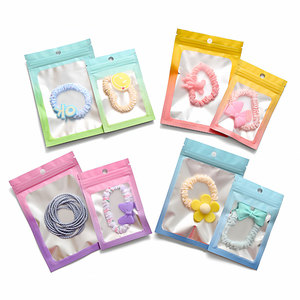 Gradient Color Aluminum <b>Foil</b> Zipper Bag Custom Size Food Grade Colorful aluminum <b>foil</b> gradient frosted <b>window</b> zipper bag - Product Image 2