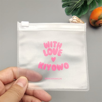 Petits sacs zip-lock en PVC personnalisés emballage de bijoux sac à fermeture éclair transparent mini boucle d'oreille 4X4CM 6*6cm taille pochette sac en plastique givré