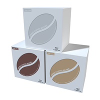 Caja de Cartón Blanca Reciclable para Bebidas de Café, Impresión a Color, con Asa para Colgar, Empaque para Café Frío, Caja Plegable