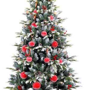 Gran oferta, Bola de 6cm y 8cm, adornos colgantes de árbol de Navidad para decoración navideña, bolas de Navidad Rojas esmeriladas texturizadas - Product Image 5