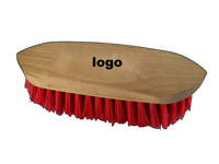 Brosse à cheval en bois professionnelle sur mesure, vente en gros du fabricant, poils rigides en PP, peignes curry, couleur, logo et tailles personnalisables