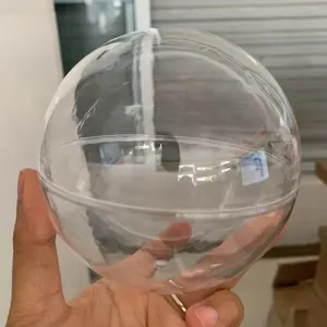 Cápsula de bola hueca de plástico transparente, rosca abierta, 100mm, venta al por mayor
