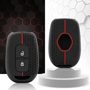 Pour <span class=keywords><strong>Dacia</strong></span> Duster Spring Logan Sandero Stepway Lodgy pour Renault Scenic Master Dokker Duster Housse de <span class=keywords><strong>clé</strong></span> de voiture en silicone <span class=keywords><strong>Porte</strong></span>-clés - Product Image 2