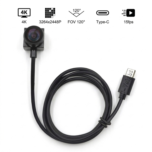 4K OEM USB Mini 120 Degree Wide Angle Web Camera 8MP UVC Audio Android External OTG Micro USB Camera