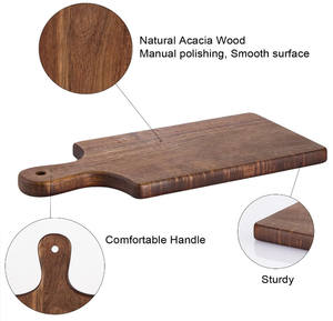 Haute qualité personnalisé acacia en bois anniversaire de mariage Charcuterie fromage viande Pizza <span class=keywords><strong>pain</strong></span> <span class=keywords><strong>planche</strong></span> à découper en bois avec poignée - Product Image 3