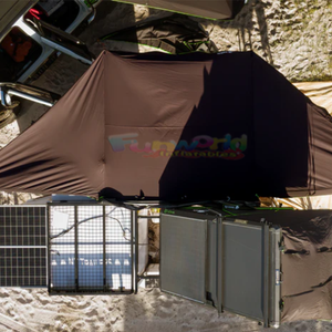 เต็นท์ตั้งแคมป์กลางแจ้งแบบแข็งเต้นท์4x4พับได้เต็นท์กันสาดรถอิสระ270องศา2เมตรพร้อมโป๊ะไฟ LED 270องศา - Product Image 4